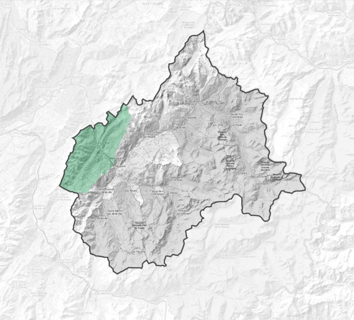 Carte des vallées d'Aigueblanche