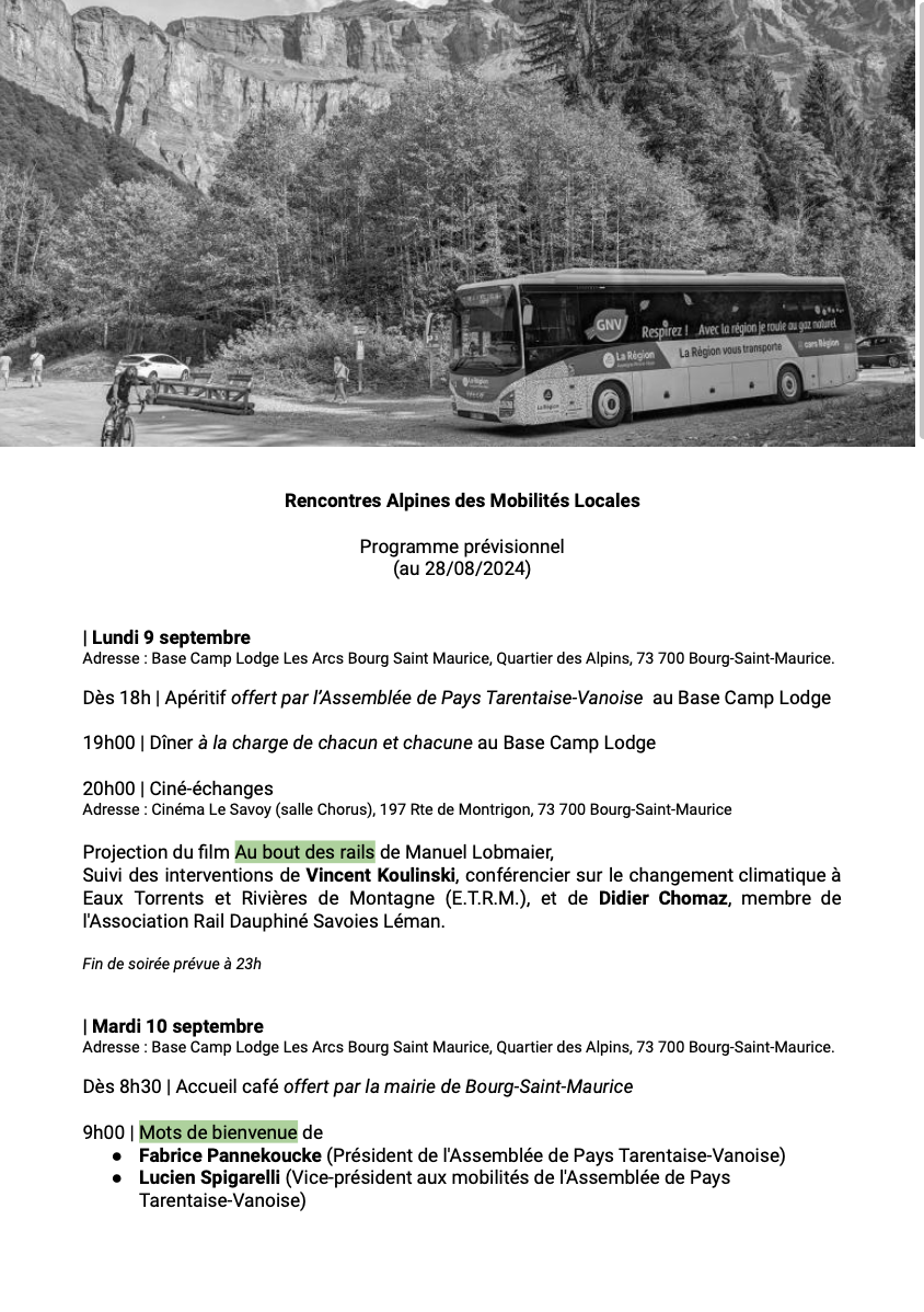 Rencontres alpines des mobilités locales
